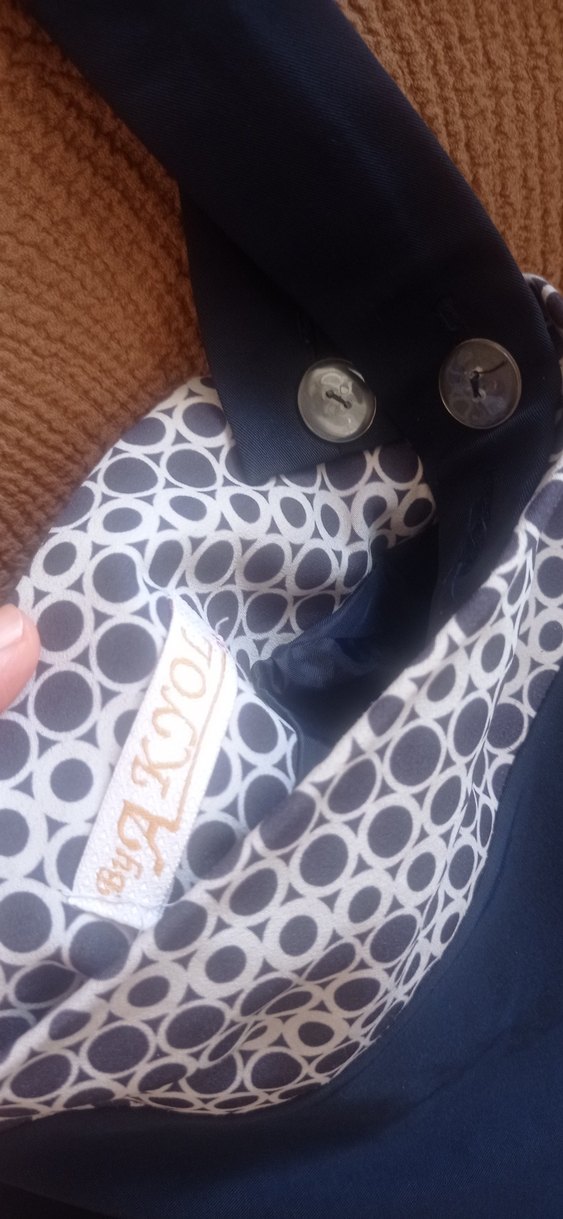 Lacivert Drapeli Uzun etek - Görsel 2