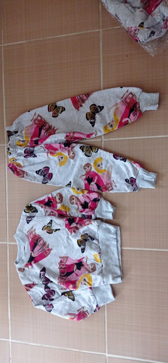 Renkli Baskıli kız çocuk takım - Görsel 2