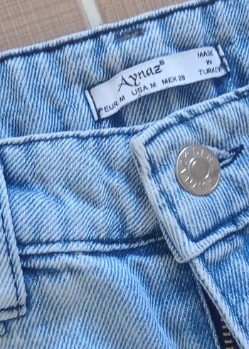 Kadın Açık Mavi Rahat Kesim Midi Kot Pantolon - Görsel 3