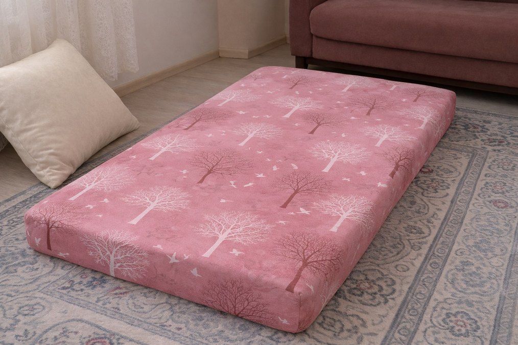 Parlak Pembe Desenli Yatak Kılıfı - Görsel 2