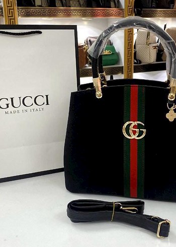 Gucci Siyah Deri Kadın Çanta A kalite