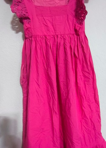 Pembe Kolsuz Bohem Kız Elbisesi - Görsel 2