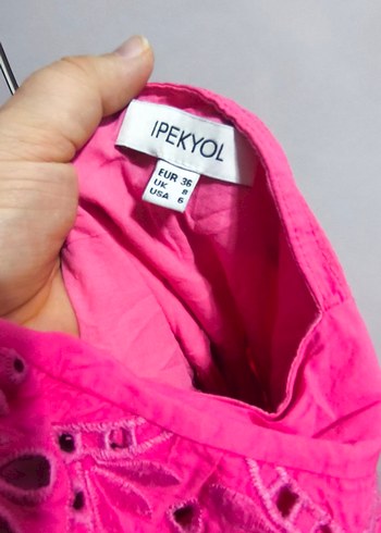 Pembe Kolsuz Bohem Kız Elbisesi - Görsel 5