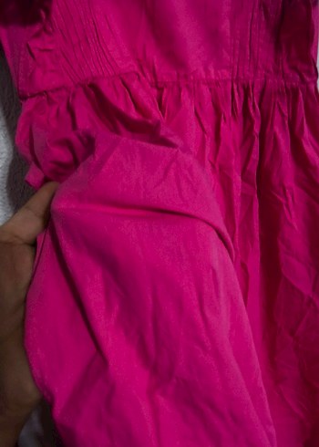 Pembe Kolsuz Bohem Kız Elbisesi - Görsel 4