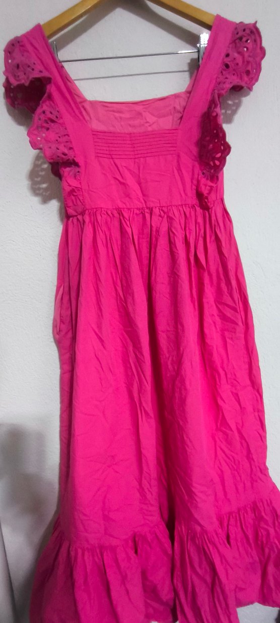 Pembe Kolsuz Bohem Kız Elbisesi - Görsel 2