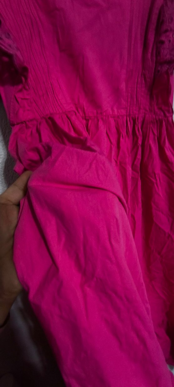 Pembe Kolsuz Bohem Kız Elbisesi - Görsel 4