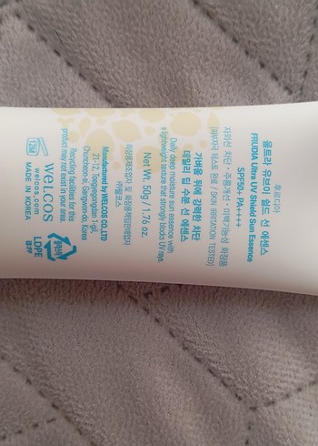 Beden Frudia SPF 50+ Yüksek Koruma Nemlendirici Güneş Kremi