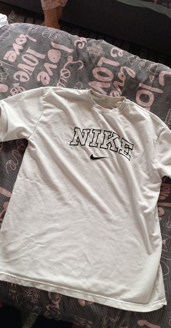 Beyaz Nike Baskılı Hamile Tişörtü - Görsel 3