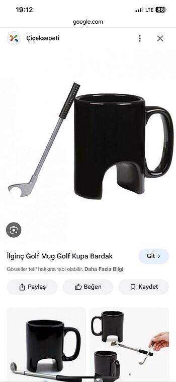 Golf kupa bardak