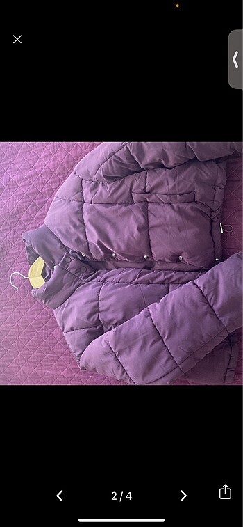 l Beden mor şişme mont