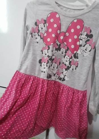 Kız Çocuk Uzun Kollu Minnie Mouse Elbise