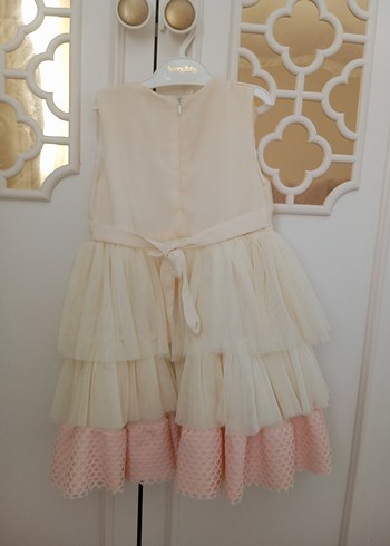 Kolsuz Fırfırlı Kız Çocuk Elbisesi - Görsel 2