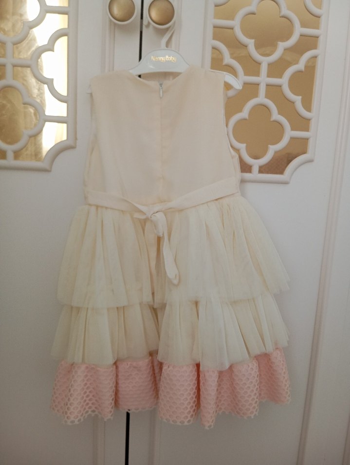 Kolsuz Fırfırlı Kız Çocuk Elbisesi - Görsel 2