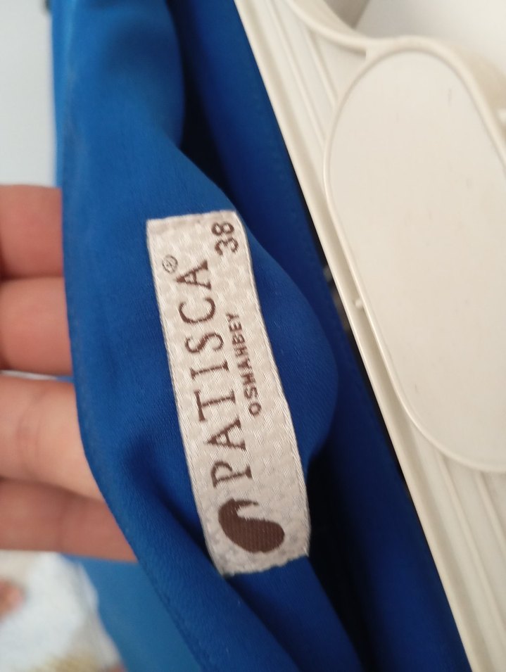 Mavi Piliseli Kadın Uzun Etek - Görsel 3