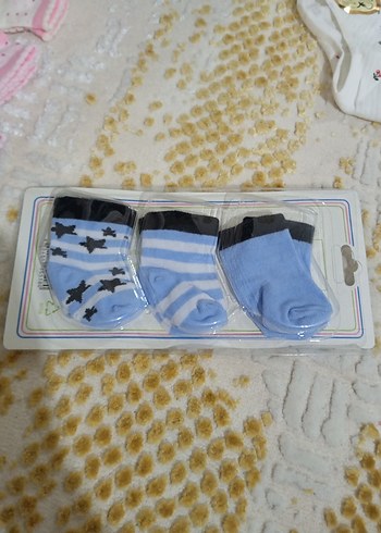 Gri Desenli Erkek Bebek Çorap Seti 3'lü - Görsel 2