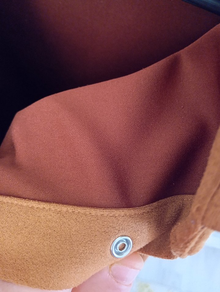 Düğmeli Kadın Süet Gömlek - Görsel 3