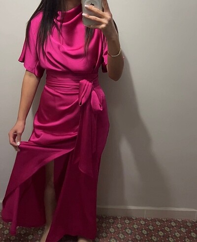 34 Beden pembe Renk Pembe elbise