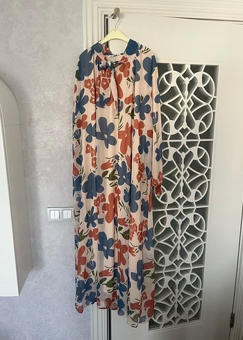 Çiçek Desenli Uzun Bohem Elbise - Görsel 2