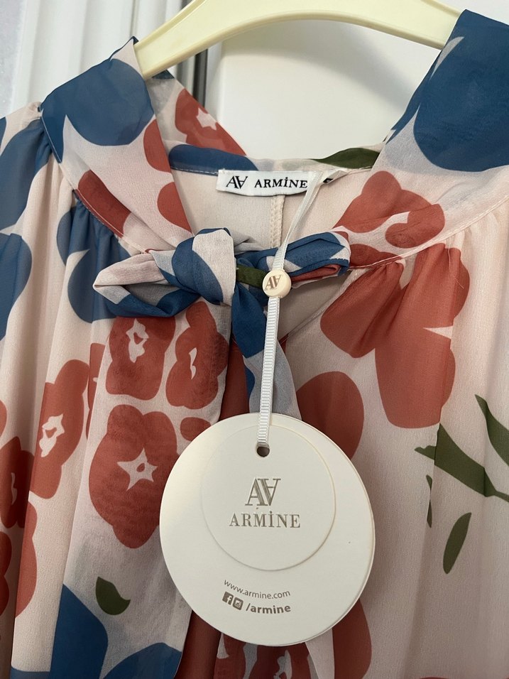 Çiçek Desenli Uzun Bohem Elbise - Görsel 3