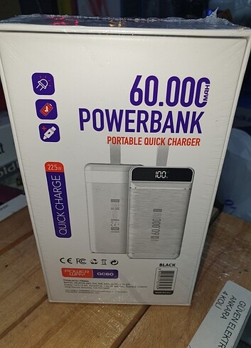 HIZLI ŞARJ OZELIKLI 60.000 MAH POWERBANK 