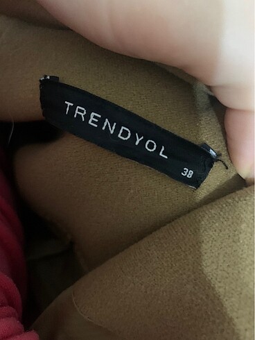 38 Beden camel Renk Trendyol taba palto