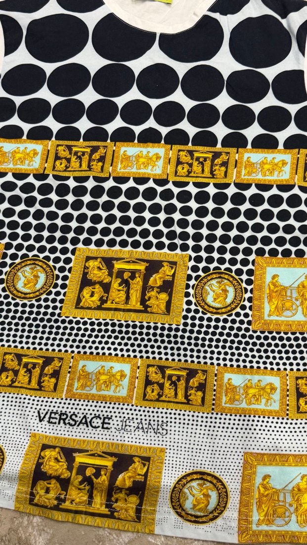 Orijinal Versace Jeans Erkek Desenli Kısa Kollu Tişört - Görsel 2
