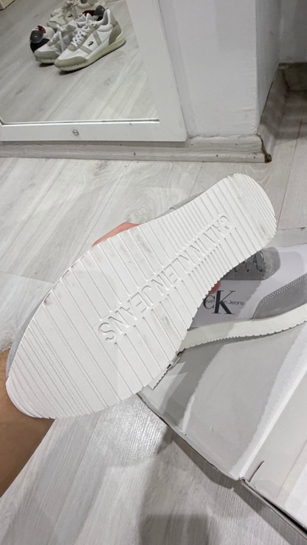 Orijinal Calvin Klein Gri Erkek Sneaker Spor Ayakkabı - Görsel 2