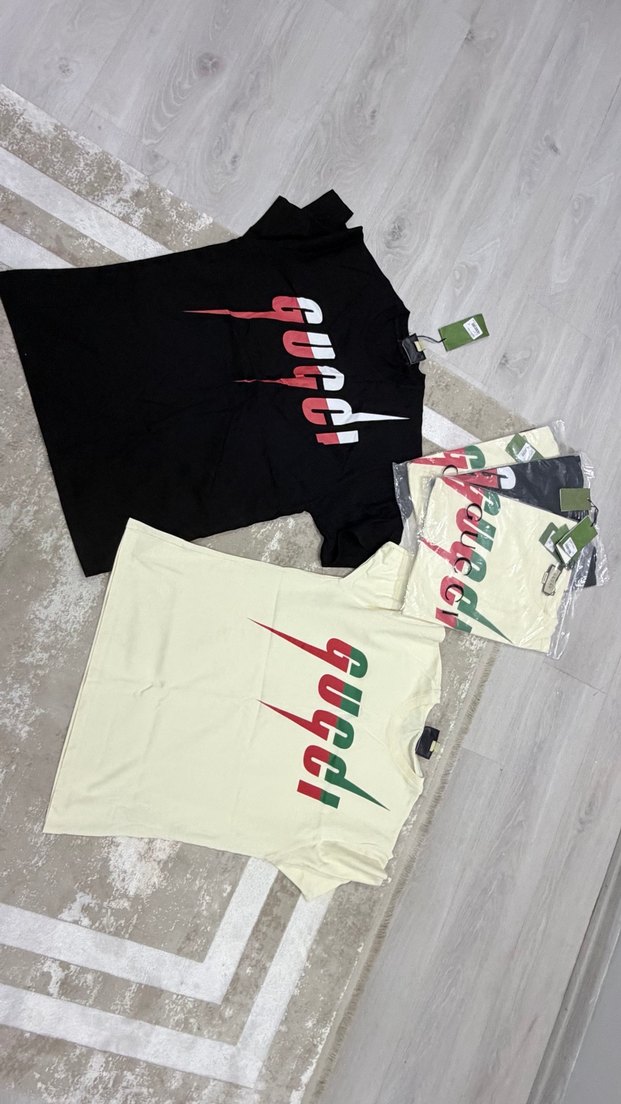 Orijinal Gucci Kollu Erkek Tişört - Görsel 3