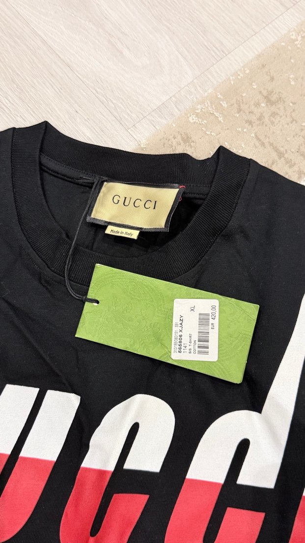 Orijinal Gucci Kollu Erkek Tişört - Görsel 2