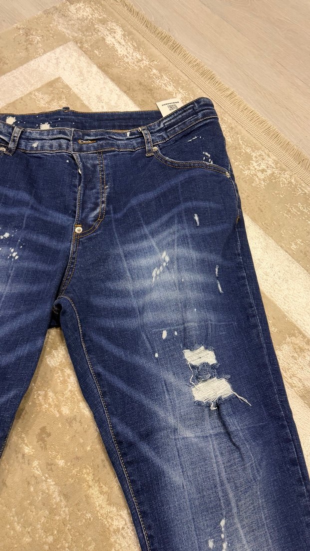 Orijinal Dsquared2 özel tasarım Erkek Denim Jean Pantolon - Görsel 3