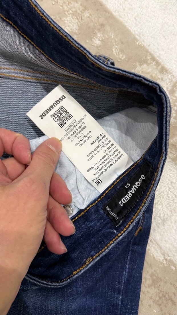 Orijinal Dsquared2 özel tasarım Erkek Denim Jean Pantolon - Görsel 4
