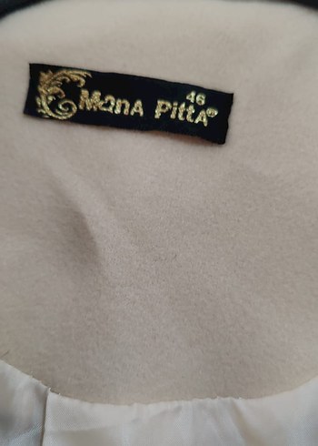 Bej Kadın Uzun Düğmeli Klasik Kaban - Görsel 4