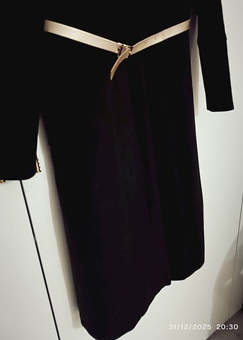 Kahverengi kemerli kaşe kaban - Görsel 3