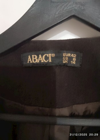 Kahverengi kemerli kaşe kaban - Görsel 5