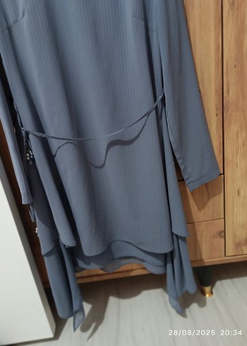 Gri Uzun Kollu Kadın Tunik - Görsel 6