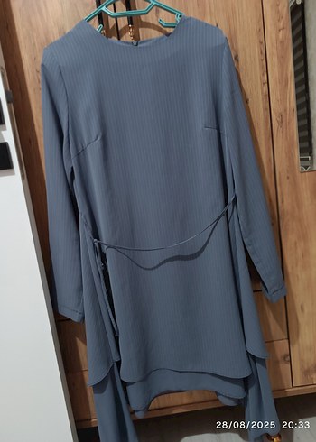 Gri Uzun Kollu Kadın Tunik - Görsel 4