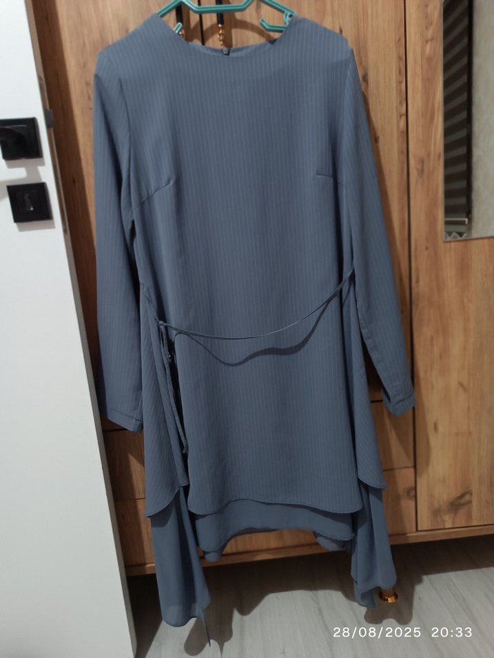 Gri Uzun Kollu Kadın Tunik - Görsel 3