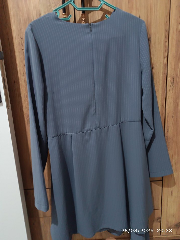 Gri Uzun Kollu Kadın Tunik - Görsel 2