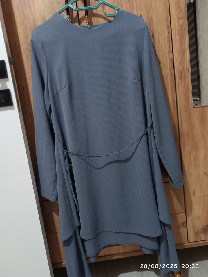 Gri Uzun Kollu Kadın Tunik - Görsel 4