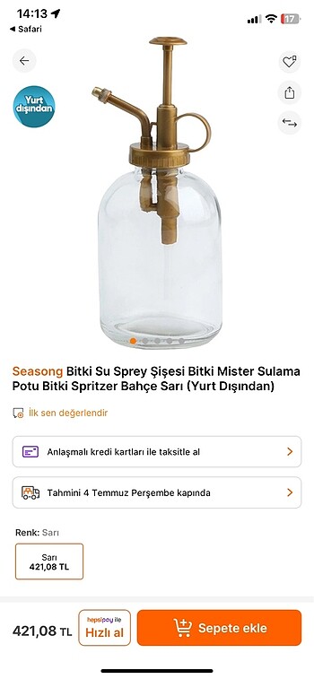 IKEA bitki spreyi