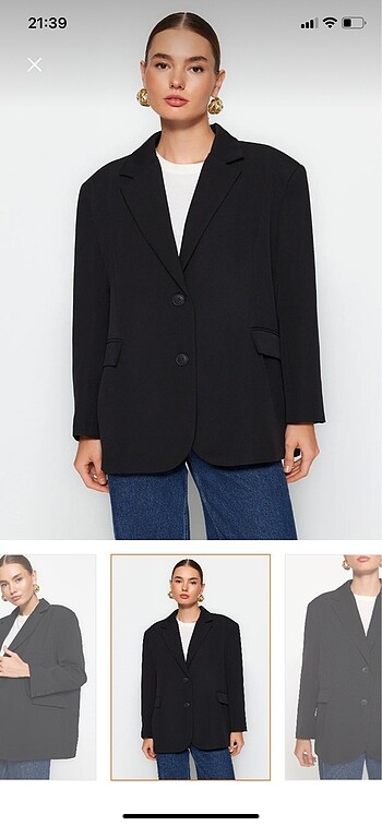 34 Beden Oversize blazer