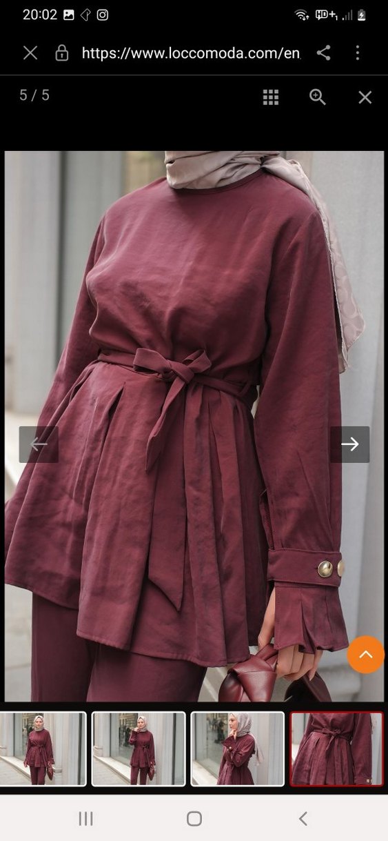 Tesettür bordo takım - Görsel 4