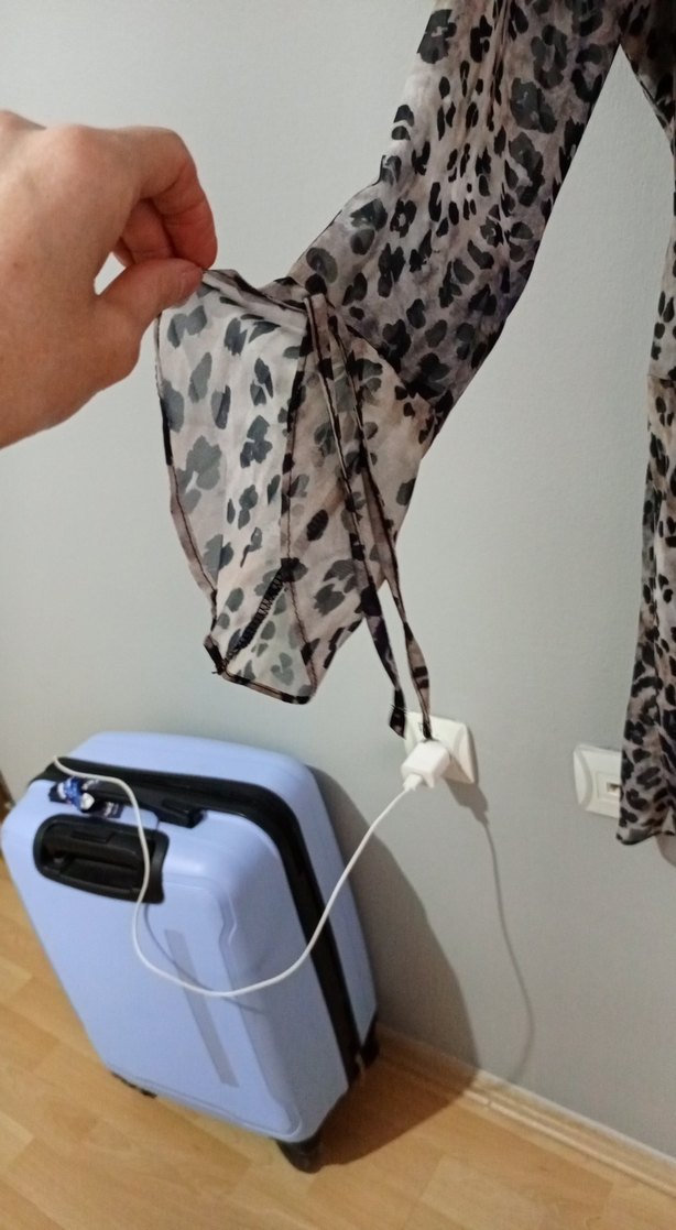 Leopar şifon elbise - Görsel 3