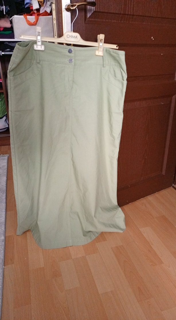 Ghisa Düğmeli Yeşil  etek - Görsel 2