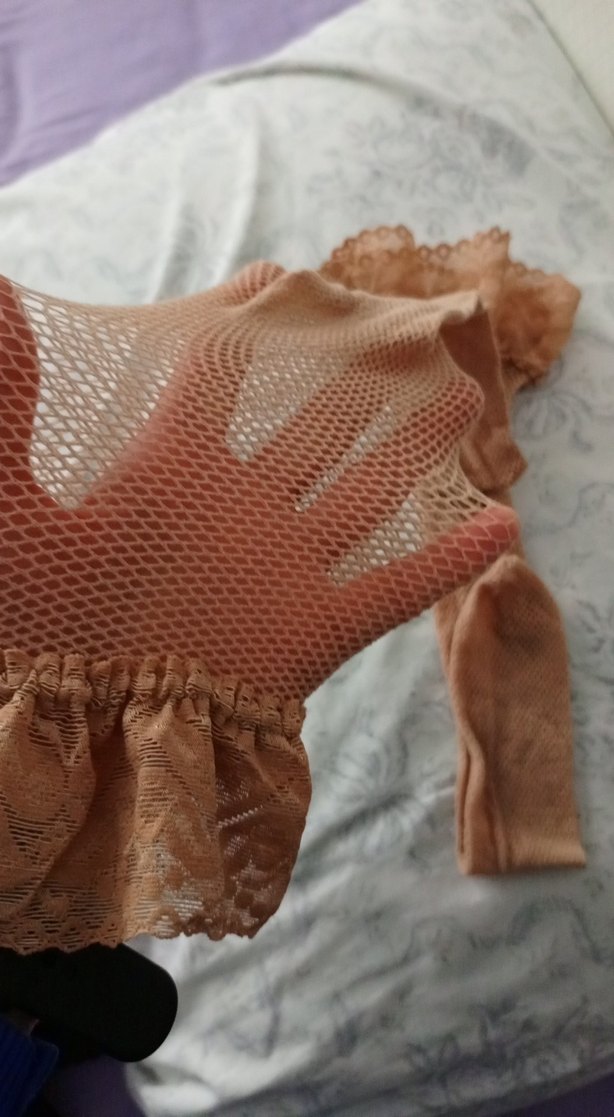 Bej file çorap - Görsel 3