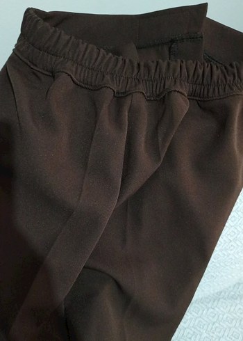 Kahverengi Midi Kadın Kumaş Pantolon - Görsel 2