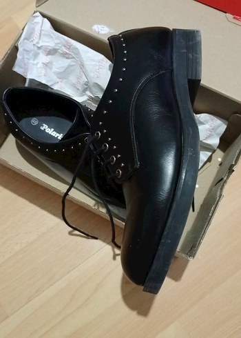 Siyah Gotik Kadın Klasik Ayakkabı - Görsel 3