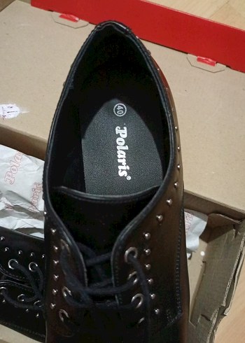 Siyah Gotik Kadın Klasik Ayakkabı - Görsel 2