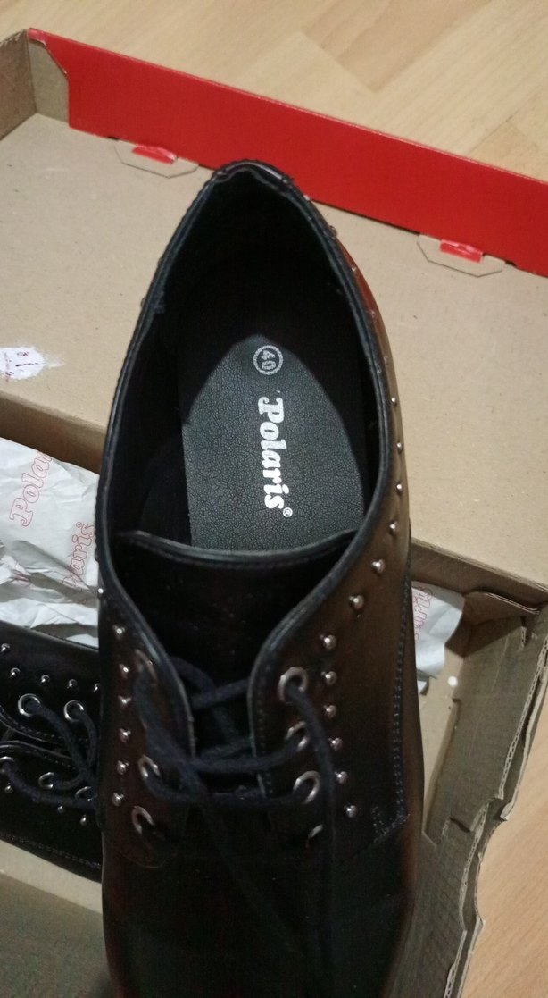 Siyah Gotik Kadın Klasik Ayakkabı - Görsel 2