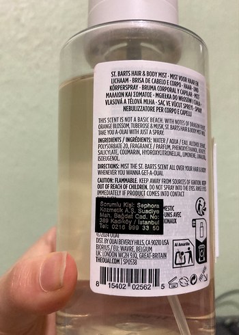 OUAI St. Barts Saç ve Vücut Mist Spreyi - Görsel 4